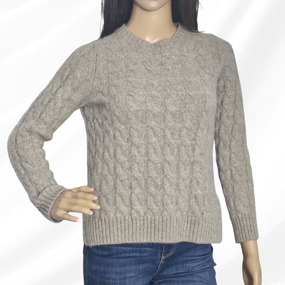 2/$20 Zara Beige Long Sleeve Sweater Size S Lightweight Knit- Flawed